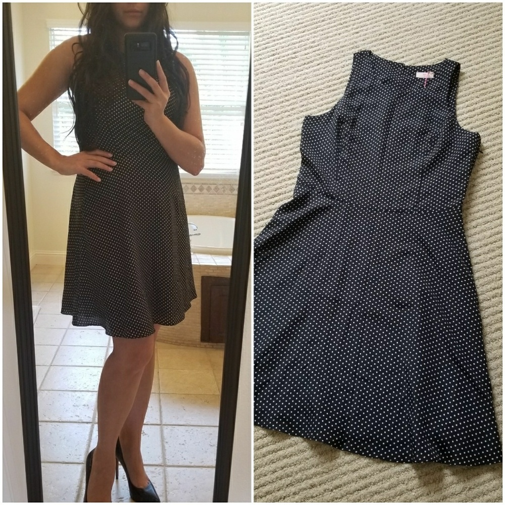 NWT Nell Polka Dot Black and White Cocktail Dress